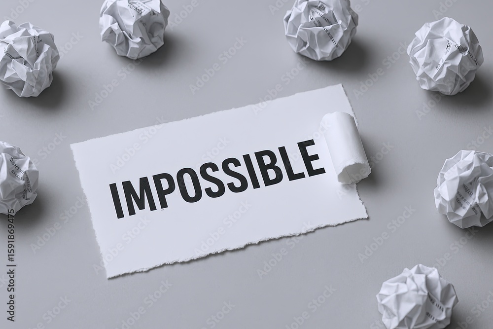Poster inspirational concept of possibility with torn paper displaying 