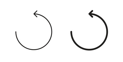 Undo icon for websites and mobile minimalistic flat design.
