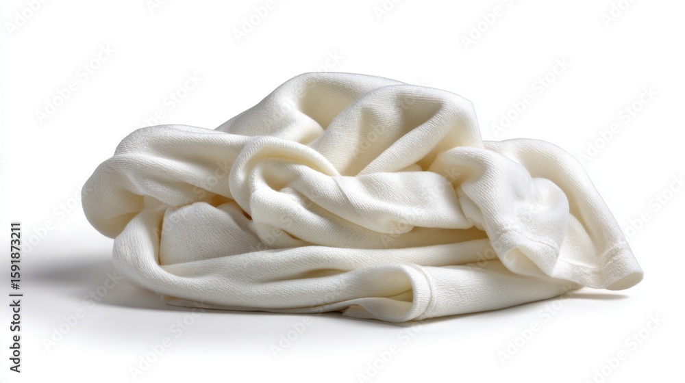 Poster a soft textured off white fabric is artfully draped and folded creating gentle shadows and highlight