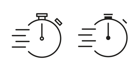 Time fast icon for websites and mobile minimalistic flat design.