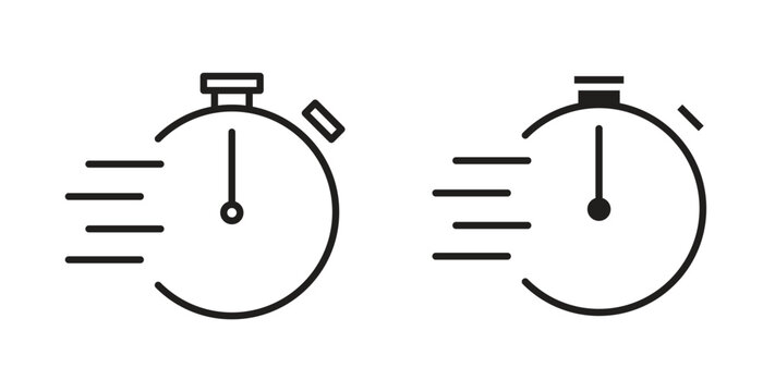 Time fast icon for websites and mobile minimalistic flat design.