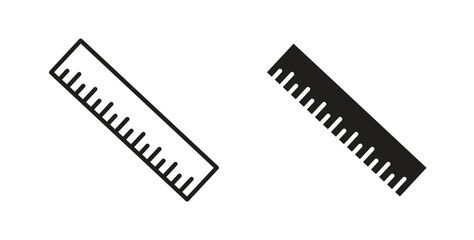 Ruler icon for websites and mobile minimalistic flat design.