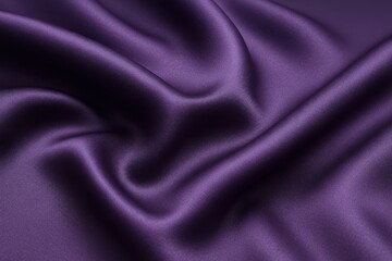 Luxurious deep purple satin fabric with smooth flowing folds and glossy sheen.