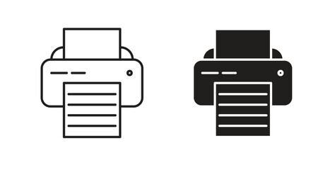 Print icon for websites and mobile minimalistic flat design.
