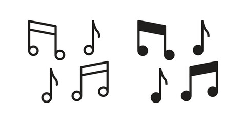 Music icon for websites and mobile minimalistic flat design.