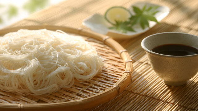 蕎麦が素麺に変わる涼やかざる