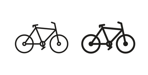 Obraz premium Biking icon for websites and mobile minimalistic flat design.