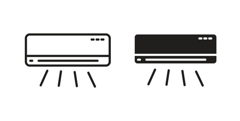 Air conditioner icon for websites and mobile minimalistic flat design.