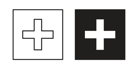 Obraz premium Add icon for websites and mobile minimalistic flat design.