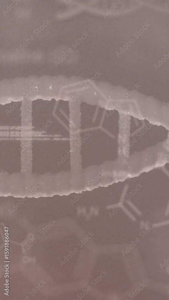 Aufkleber animation of dna strand diagrams with data processing over pills