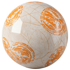 Orange Marble Sphere