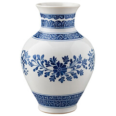 Blue Floral Ceramic Vase
