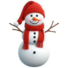 Snowman with Red Hat