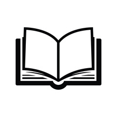 Open Black Book Icon: Education, Learning and Knowledge Vector