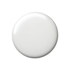 Glossy White Circle Isolated On Transparent Background