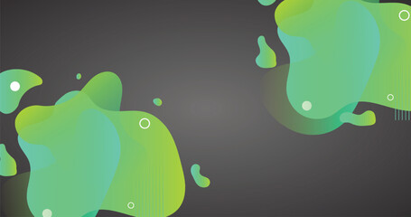 abstract green background with butterflies