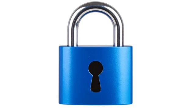Unlocked Padlock on Transparent Background Representing Digital Access or Security Breach

