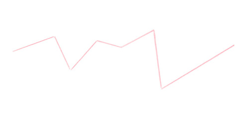 Pink ink pen line, underline, isolated on transparent background. Simple ink pen scribble effect. Suitable for business and school presentation design.