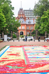  Akarenga: Former Hokkaido Government Office with Floral Carpet in Sapporo