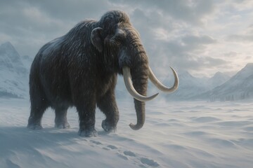 mammoth in the snow