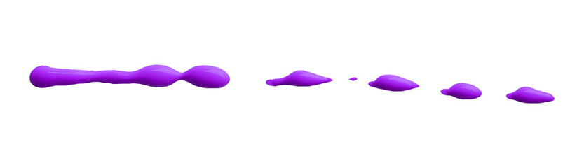 Beautiful purple watercolor brush isolated on transparent background.