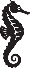 Seahorse vector minimalist logo design, Elegant sea creature art for branding