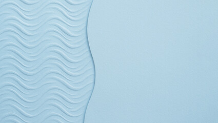 Watery pale blue background with gentle wave pattern and spacious area for text. Soft, minimalist design ideal for banners, presentations, and product packaging.
