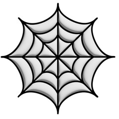 Monochrome Spider Web Icon