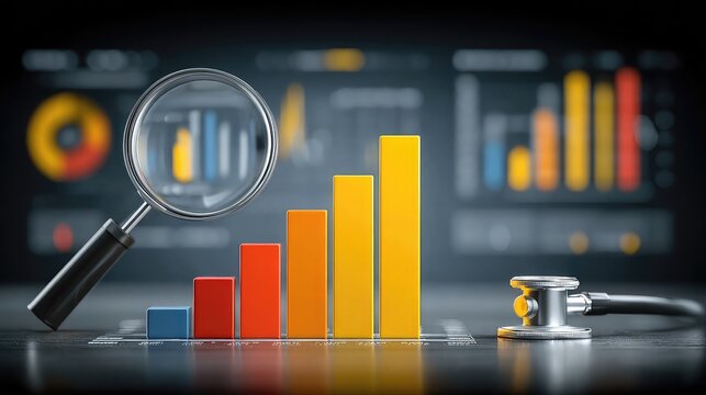 Health performance analytics enabling population health tracking, clinical outcome evaluation, operational efficiency, and strategic healthcare planning.