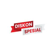 Special Discount Stickers for Indonesian Independence Day, Red and White