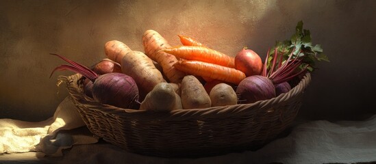 Fresh Vegetables in a Basket.