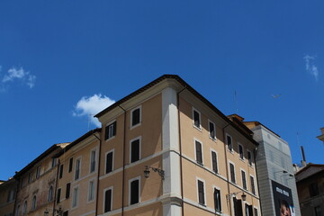 Cozy old street in Trastevere in Rome, Italy. Trastevere is rione of Rome, on the west bank of the Tiber in Rome, Lazio, Italy. Architecture and landmark of Rome Traditional ¨Rome buildings and houses