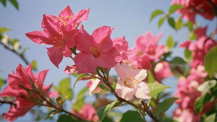 Obraz premium Bougainvillea flowers in soft focus background