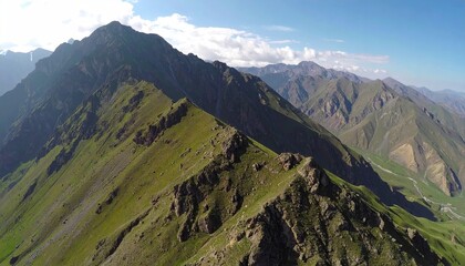 Fototapeta premium Mountain range panorama
