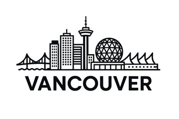 Fototapeta premium Vancouver skyline with Canada Place, Harbour Centre and modern towers
