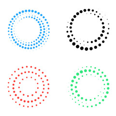Eye-catching halftone wallpaper in PNG style with black dot and circle pattern. Vector halftone illustration with frame, shape, and PNG design element in round texture.

