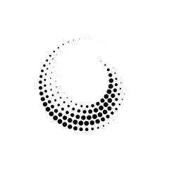 Halftone PNG texture in dot pattern with round shape and vector circle. Grunge halftone frame with wallpaper element. PNG design with eye illustration and concept detail.