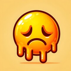 sad emoji melting