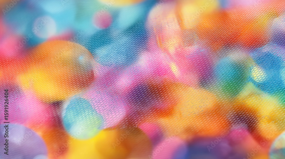 Poster colorful abstract pattern with blurred circles.