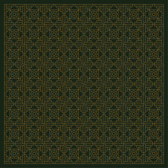 Fototapeta premium seamless geometric triangle, octagon and square shape. Vector line art in gold 2