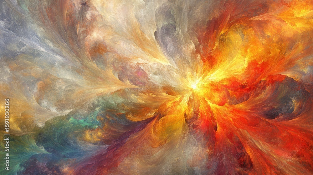 Poster abstract vibrant color flow in dynamic patterns