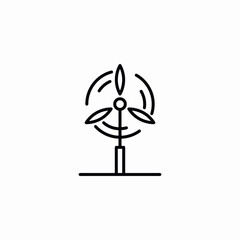 wind power icon sign vector