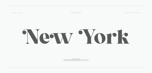 New York Modern Logo Alphabet Fonts. Typography minimalist urban sana serif digital fashion future creative logos fonts. vector illustration
