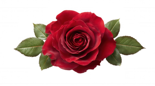 Red Rose Floral Frame Border Arrangements on transparent background