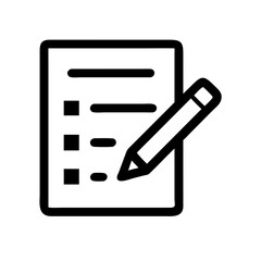 Feedback form with a pen for survey or checklist. Feedback form including a pencil is ready to fill in. Concept feedback form useful for collecting reviews, surveys.