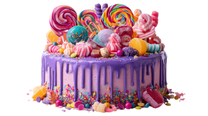 High angle view of cake with text against pink background