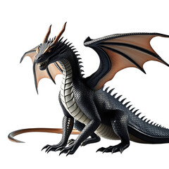 Fantasy Dragon Illustration Detailed Scales Wings Mythical Creature Art