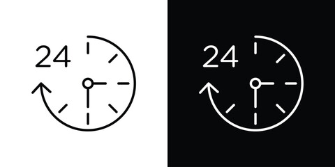 Time twenty four icons graphic design vector symbols. icon Eps10. © Annimo