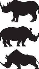 black rhino silhouette