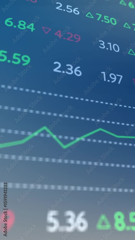 Poster animation of financial data processing